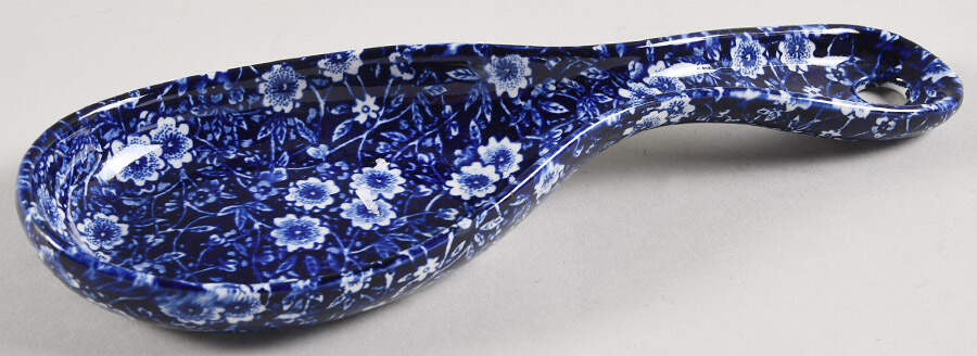 Calico Blue (Burleigh Stamp) Spoon Stacking Spoon Holder Caddy by Staffordshire-1