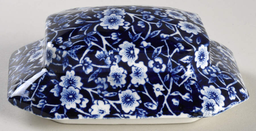 Calico Blue (Burleigh Stamp) Lid for Candy Box by Staffordshire-1