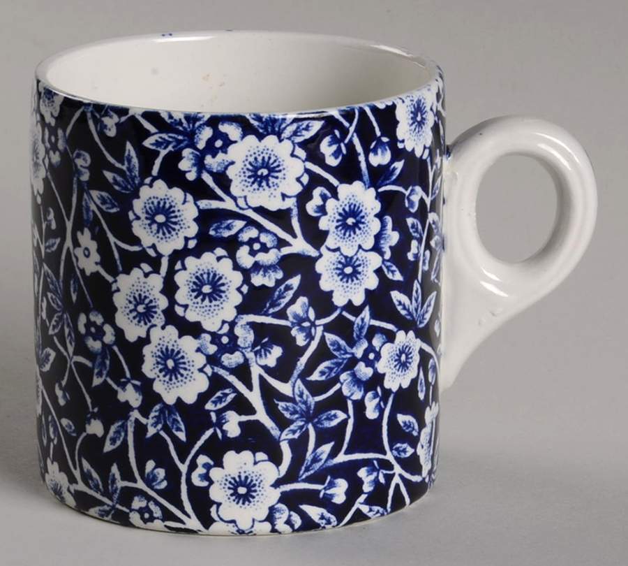 Calico Blue (Burleigh Stamp) Mug by Staffordshire-1