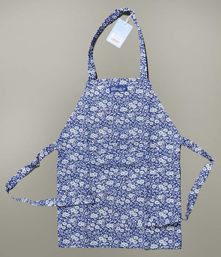 Calico Blue (Burleigh Stamp) Child's Apron by Staffordshire-1
