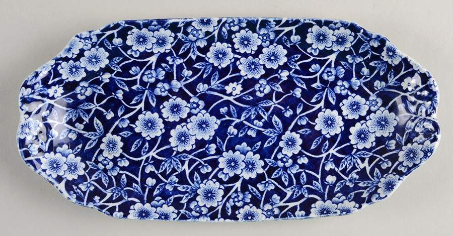 Calico Blue (Burleigh Stamp) 1/4 Lb Butter No Lid by Staffordshire-1