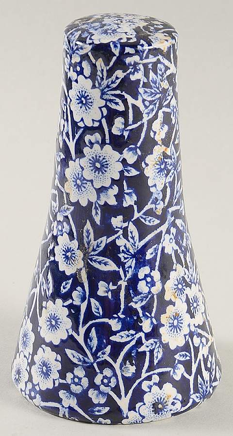 Calico Blue (Burleigh Stamp) Salt Shaker by Staffordshire-1