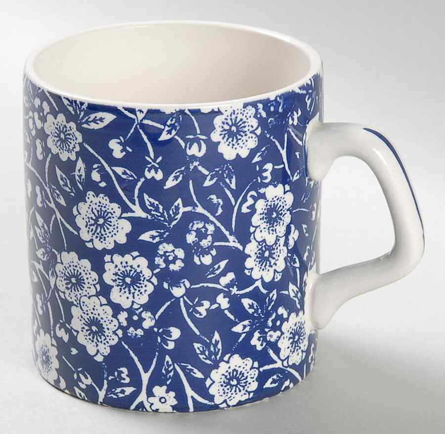 Calico Blue (Burleigh Stamp) Mug by Staffordshire-1