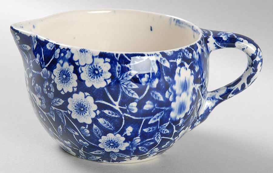 Calico Blue (Burleigh Stamp) Mini Creamer by Staffordshire-1