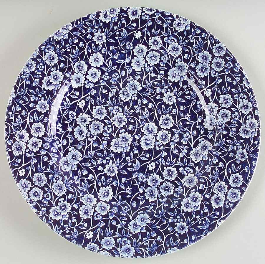 Calico Blue (Burleigh Stamp) Dinner Plate by Staffordshire-1