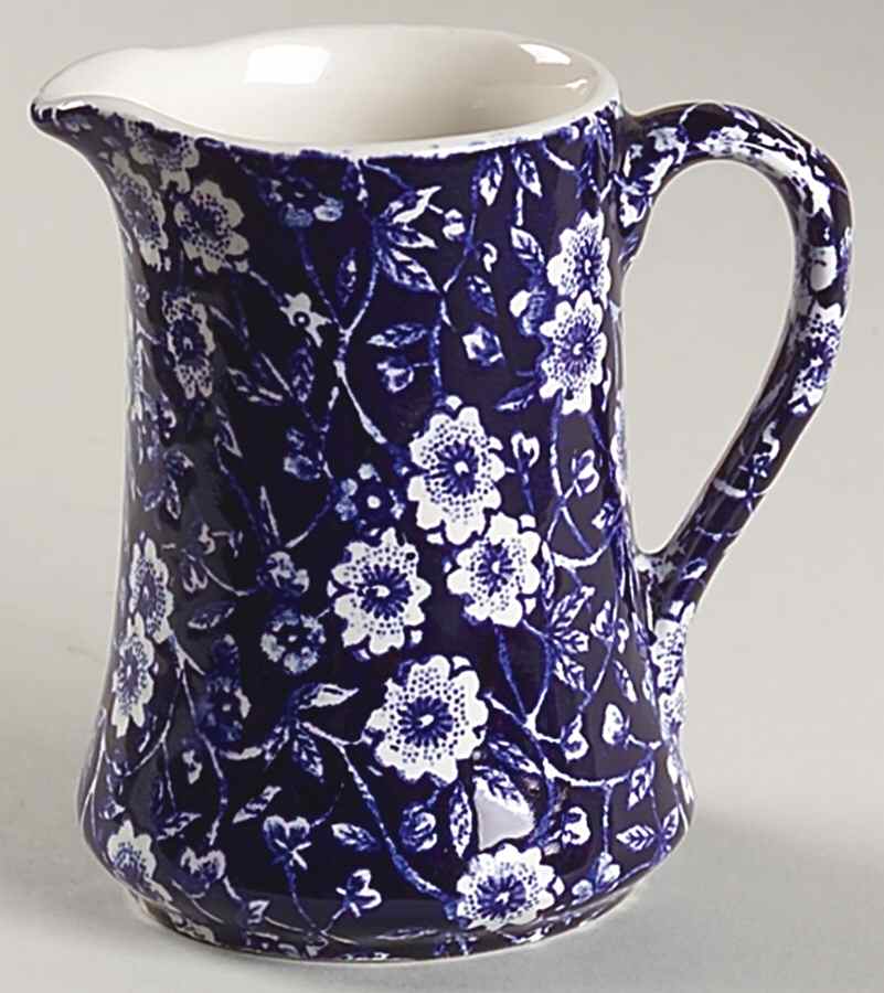 Calico Blue (Burleigh Stamp) Mini Creamer by Staffordshire-1