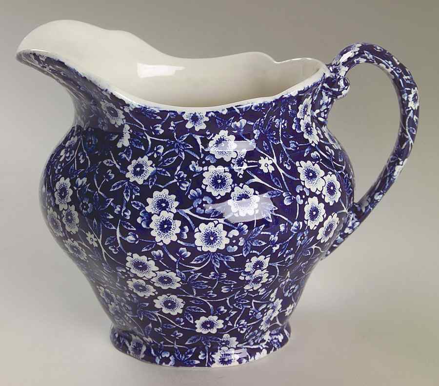 Calico Blue (Burleigh Stamp) 28 Oz Jug by Staffordshire-1