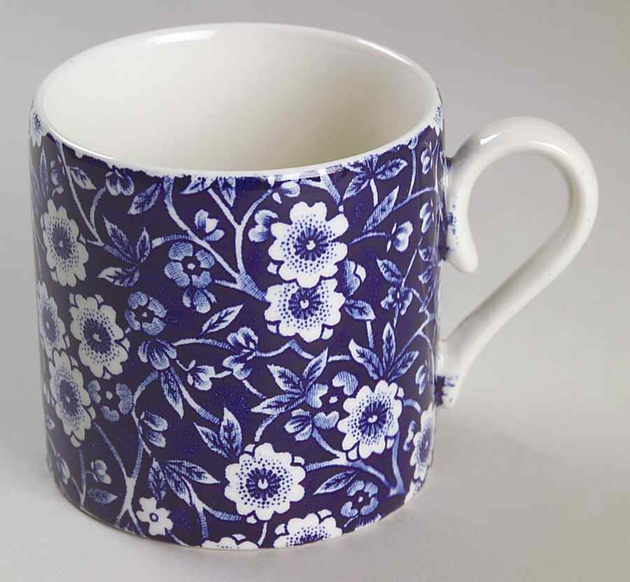 Calico Blue (Burleigh Stamp) Small Mug by Staffordshire-1