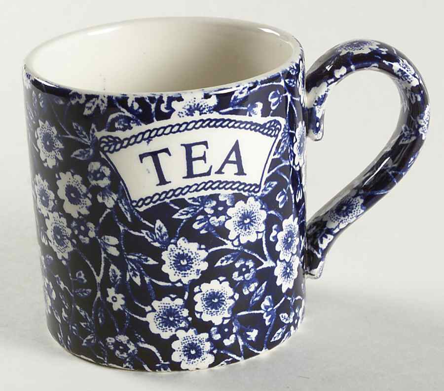 Calico Blue (Burleigh Stamp) Mug by Staffordshire-1