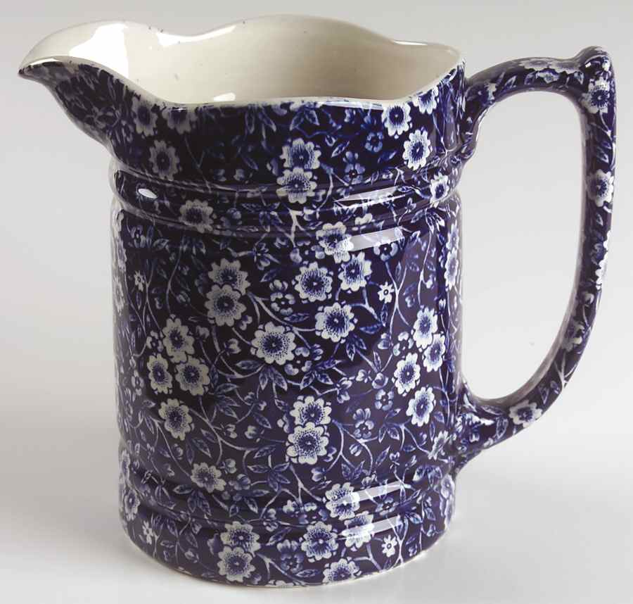 Calico Blue (Burleigh Stamp) 40 Oz Jug by Staffordshire-1