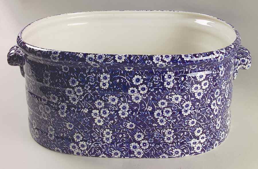 Calico Blue (Burleigh Stamp) Large Planter by Staffordshire-1