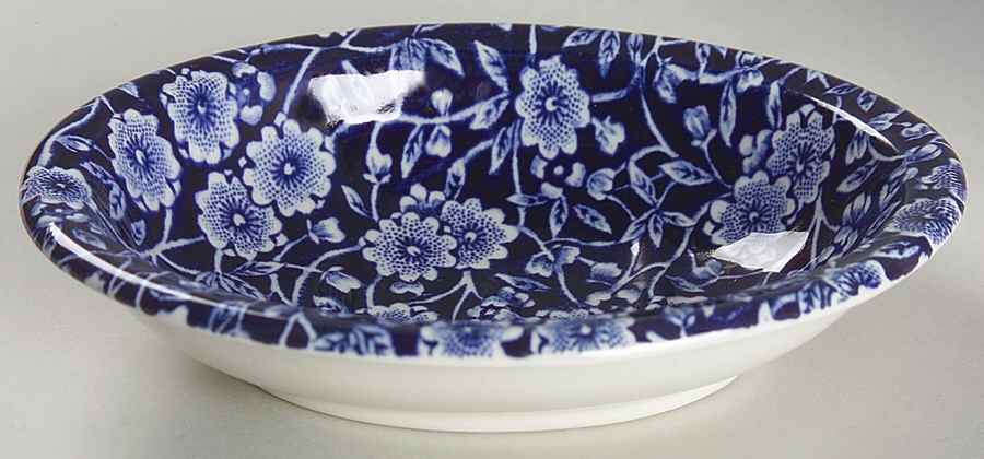 Calico Blue (Burleigh Stamp) Soap Dish by Staffordshire-1