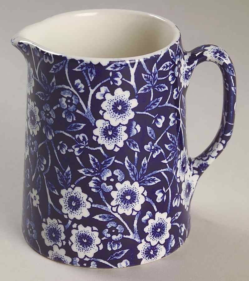 Calico Blue (Burleigh Stamp) Mini Tankard Jug by Staffordshire-1