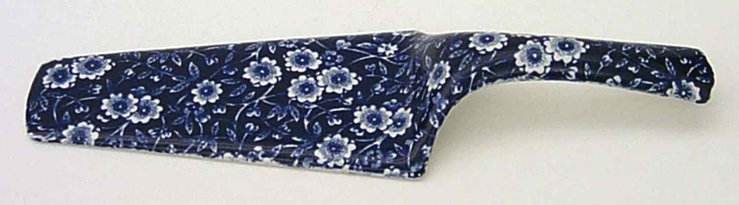 Calico Blue (Burleigh Stamp) Solid Ceramic Pie/Cake Server by Staffordshire-1