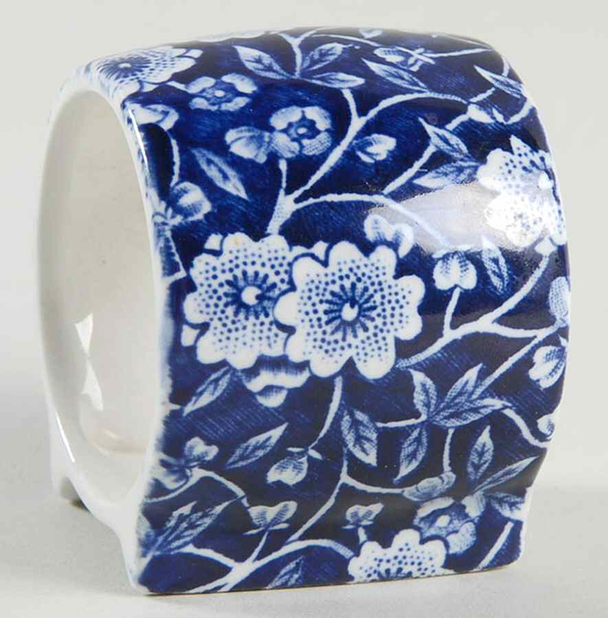 Calico Blue (Burleigh Stamp) Napkin Ring by Staffordshire-1