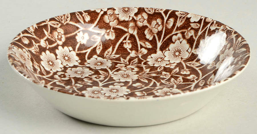 Calico Brown Fruit/Dessert (Sauce) Bowl by Staffordshire-1