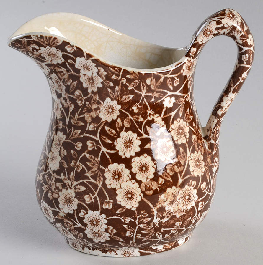 Calico Brown Small Pitcher by Staffordshire-1