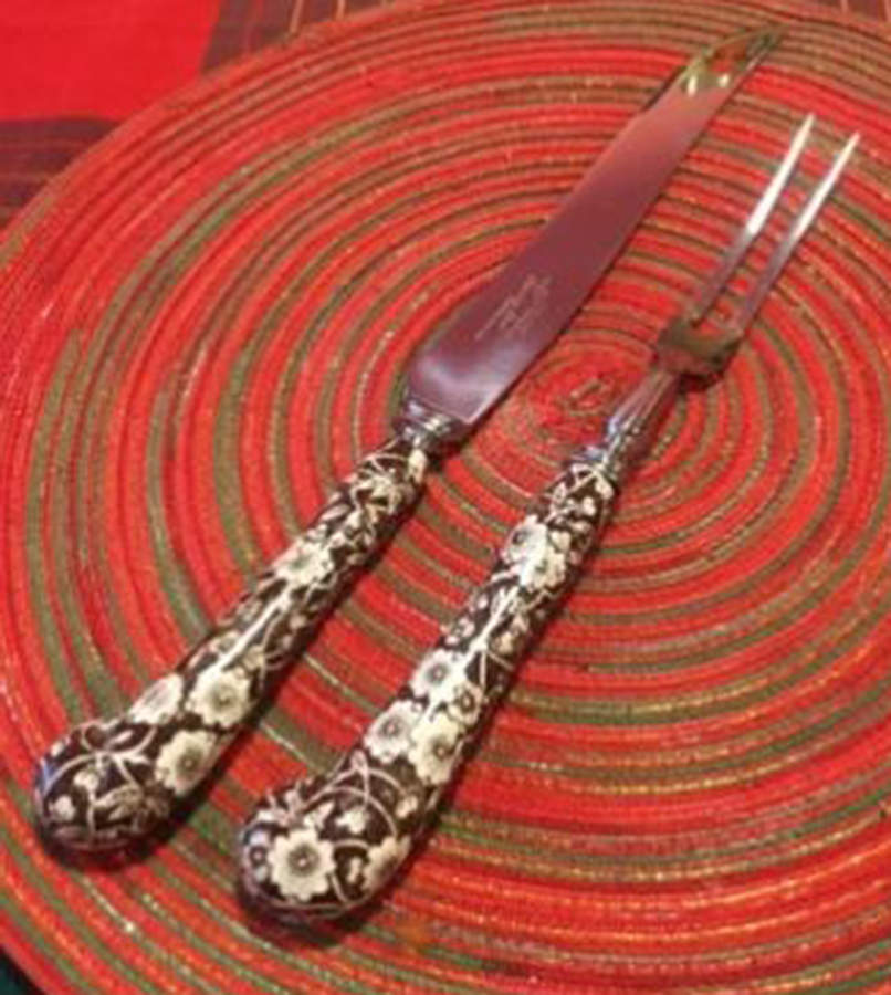 Calico Brown 2-Piece Carving Set by Staffordshire-1