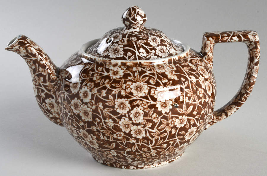 Calico Brown Teapot & Lid by Staffordshire-1