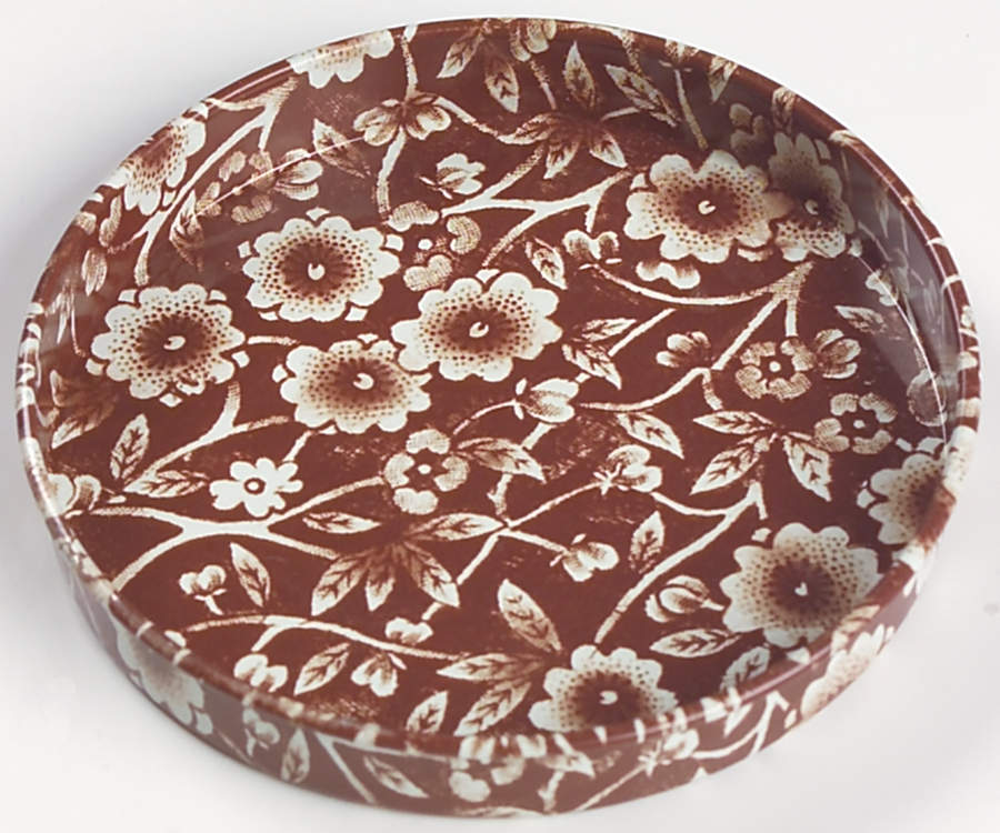 Calico Brown Metal Coaster by Staffordshire-1