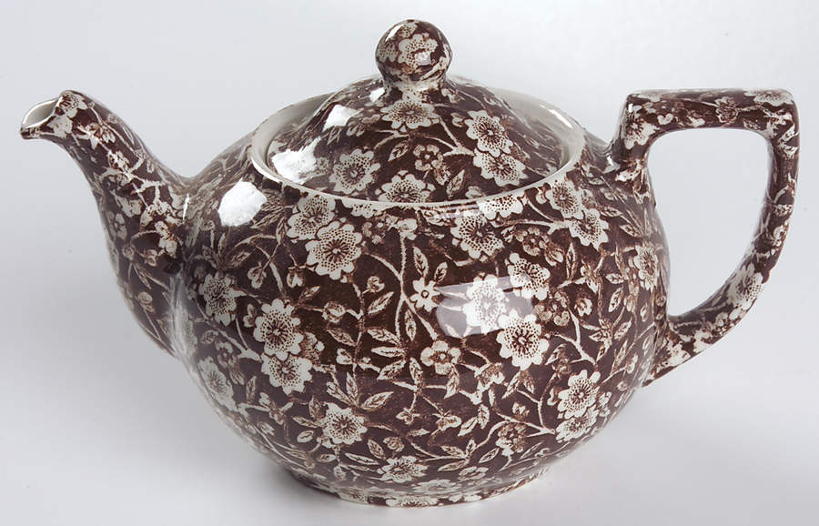 Calico Brown Mini Teapot & Lid by Staffordshire-1