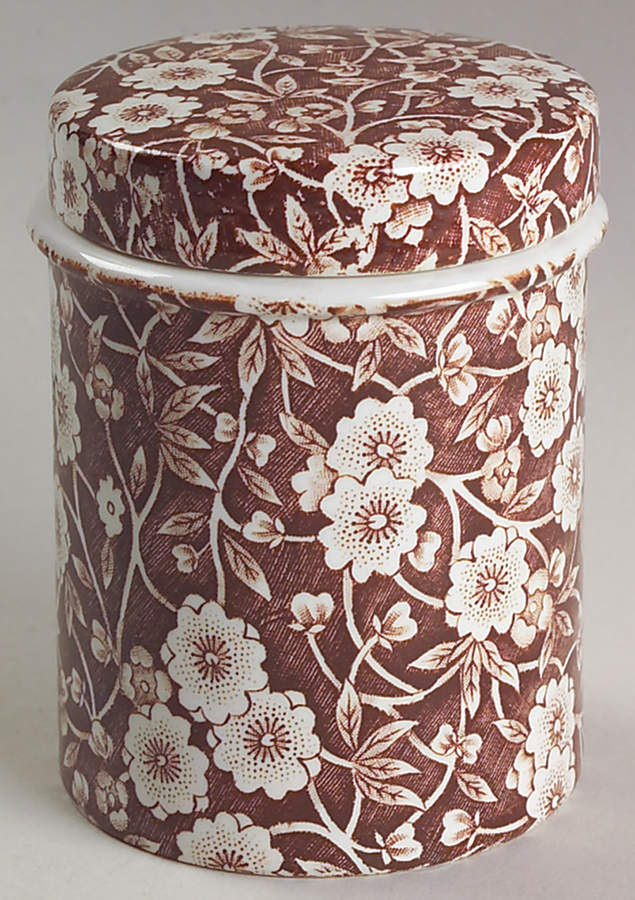 Calico Brown 3" Storage Jar & Lid by Staffordshire-1
