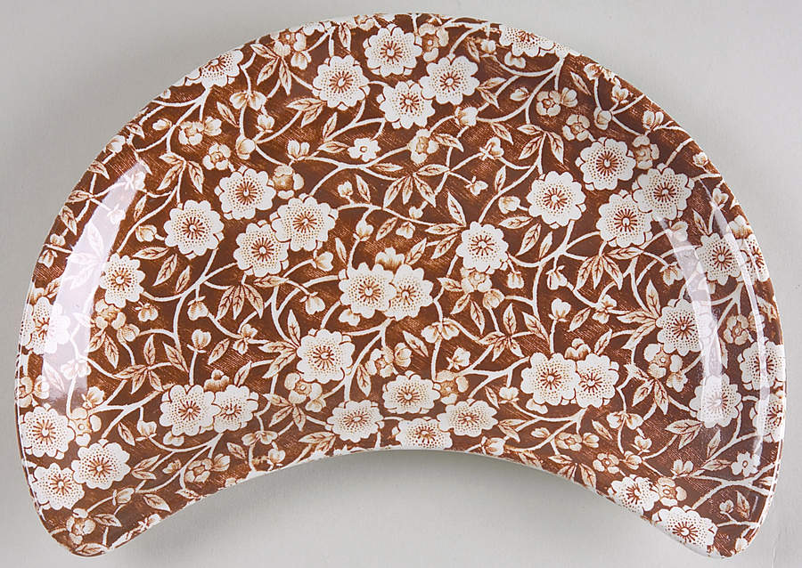 Calico Brown Crescent Salad Plate by Staffordshire-1