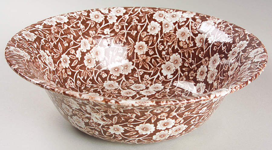 Calico Brown 8" Round Vegetable Bowl by Staffordshire-1