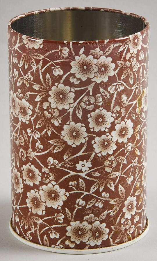 Calico Brown Metal Spice Shaker  No Lid by Staffordshire-1