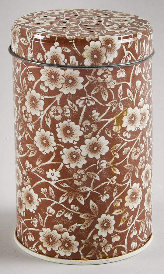 Calico Brown Metal Spice Shaker & Lid by Staffordshire-1