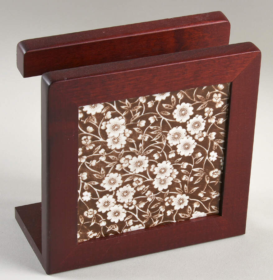Calico Brown 6 1/8" Rosewood Napkin Holder  HC by Staffordshire-1