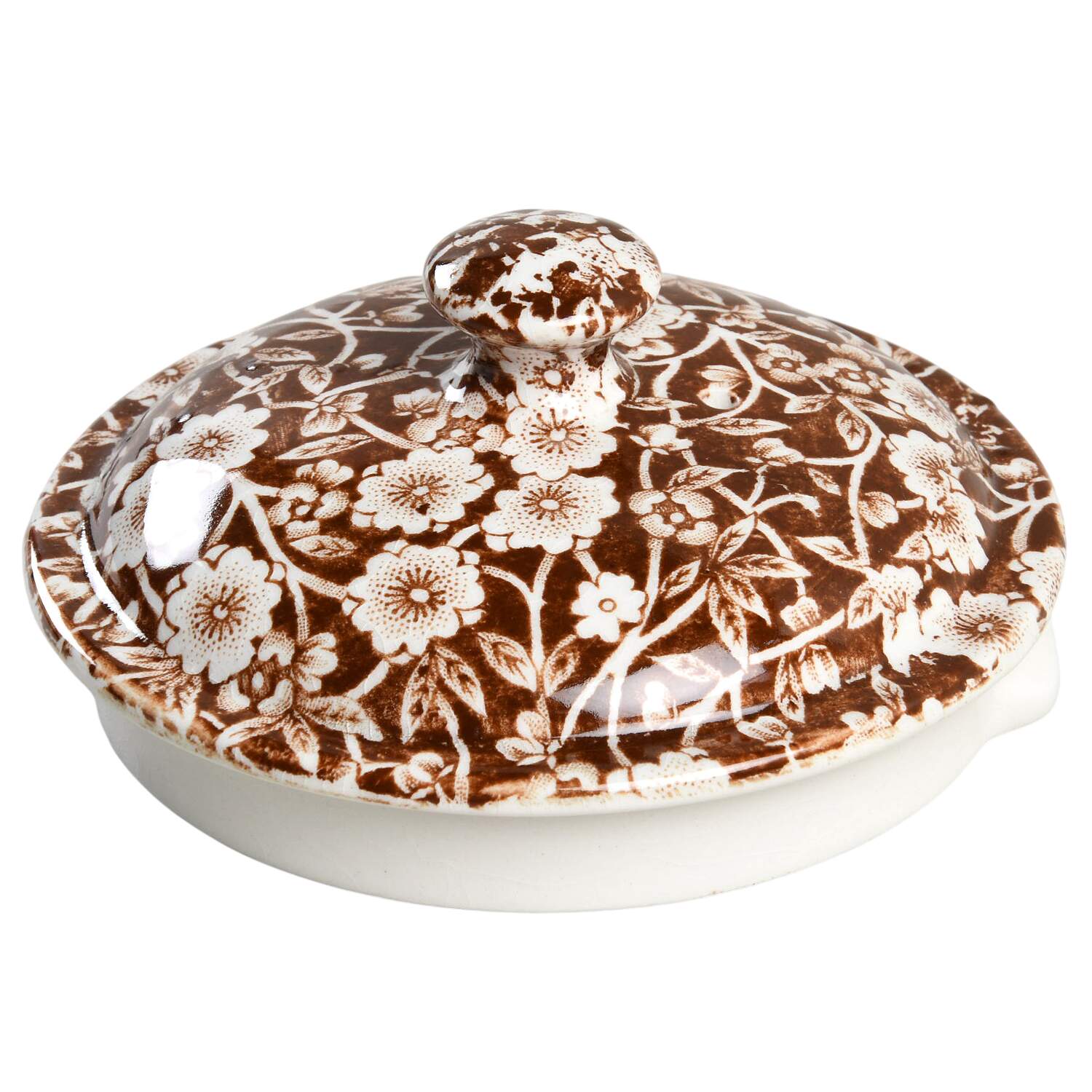 Calico Brown Lid for Kettle by Staffordshire-1