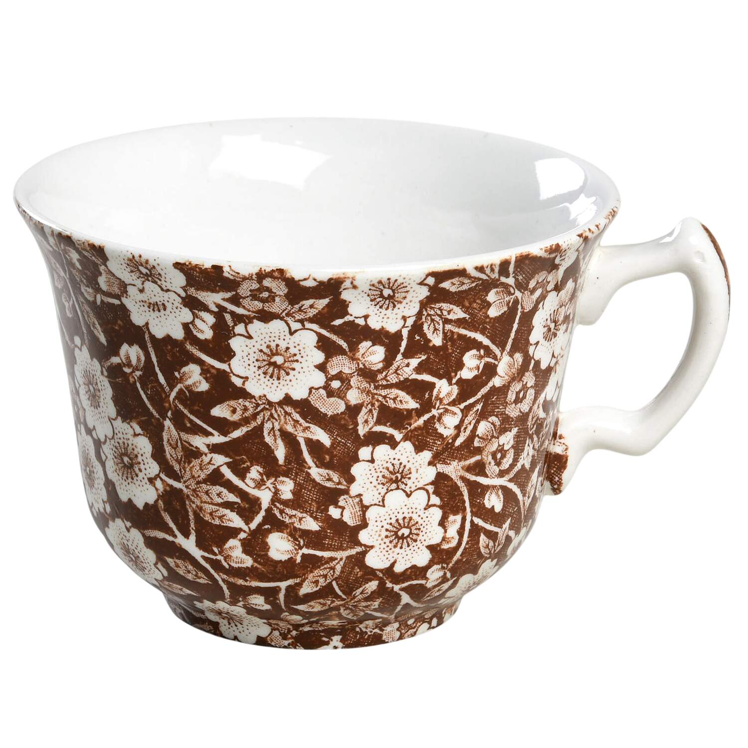 Calico Brown Flat Cup by Staffordshire-1