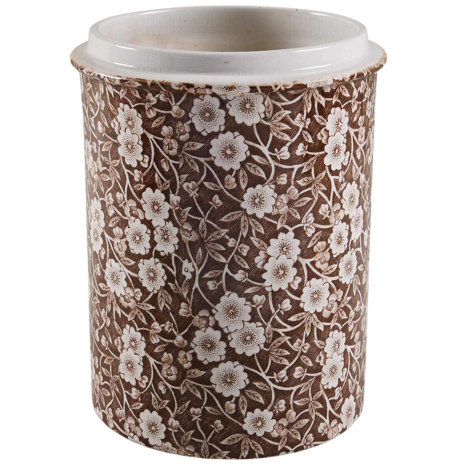 Calico Brown 6" Storage Jar No Lid by Staffordshire-1