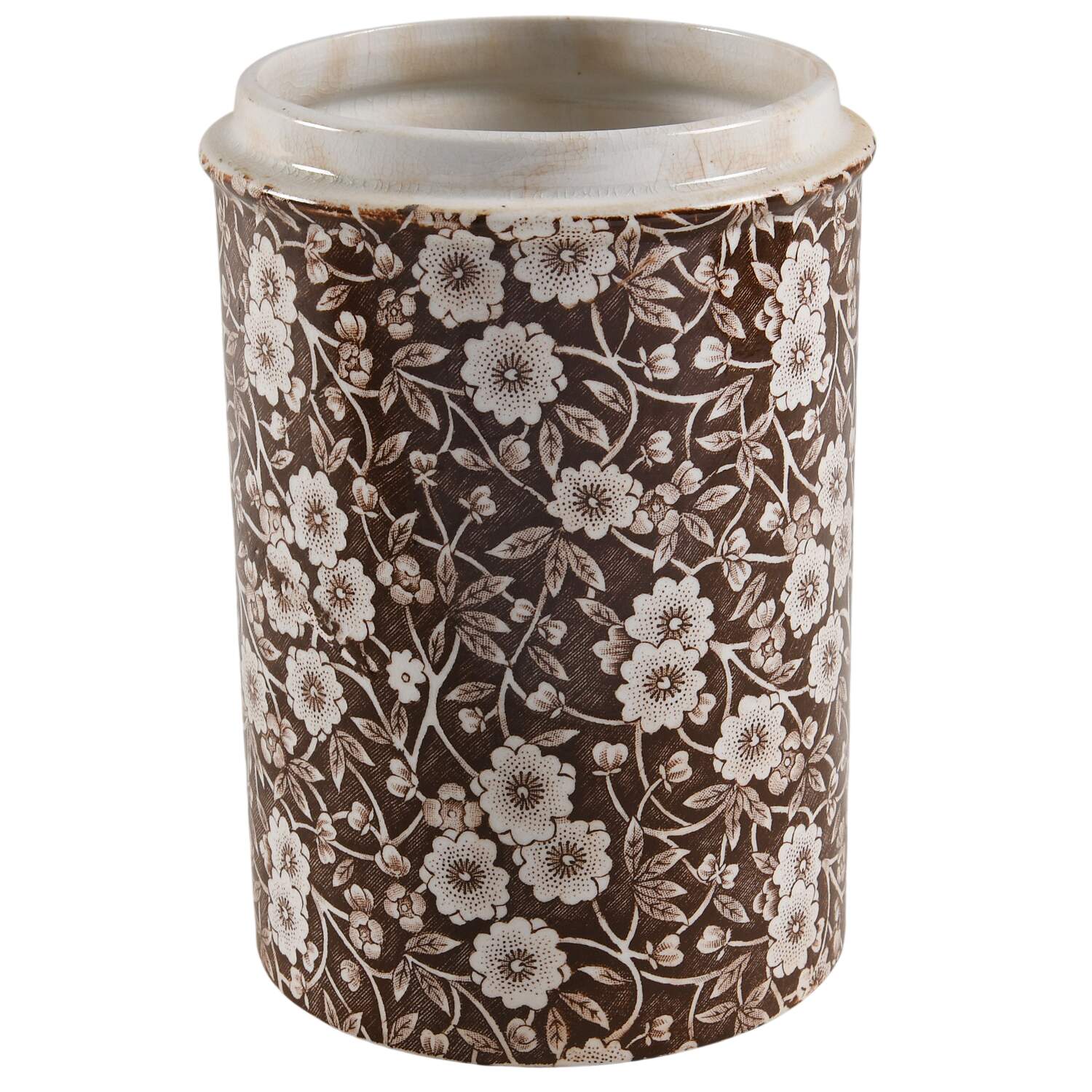 Calico Brown 5" Storage Jar No Lid by Staffordshire-1