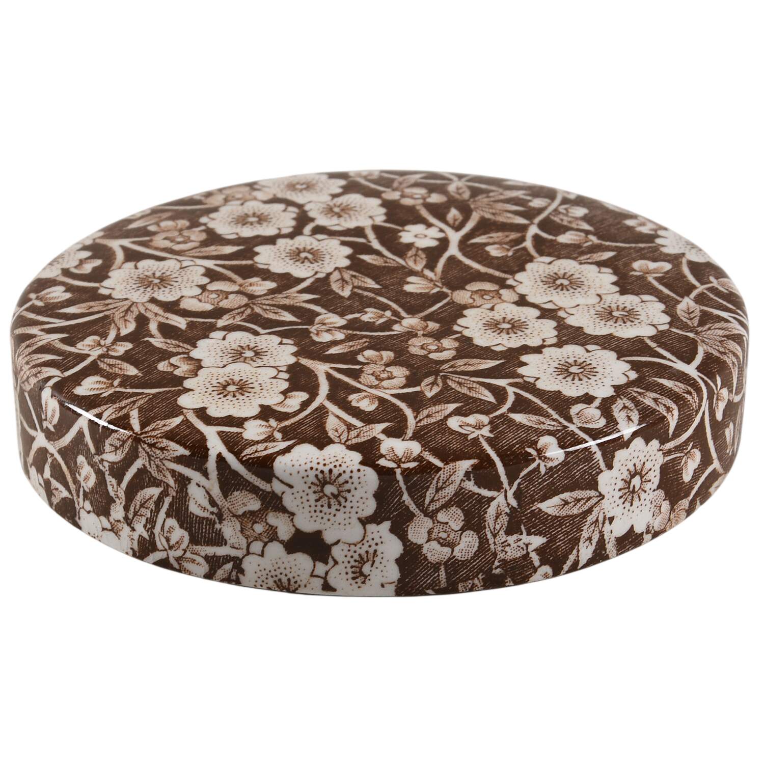 Calico Brown Lid for 5" Storage Jar by Staffordshire-1