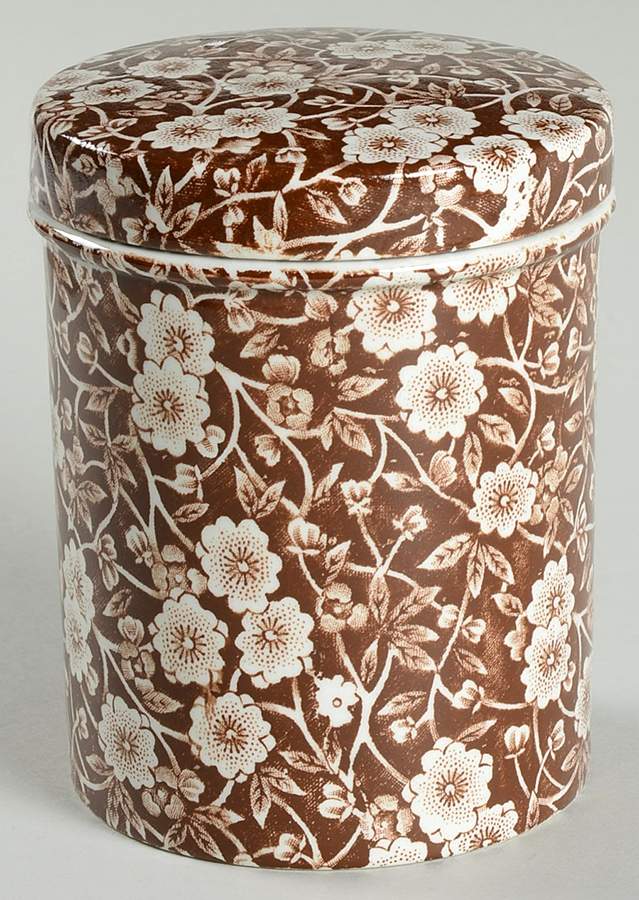Calico Brown 4" Storage Jar & Lid by Staffordshire-1