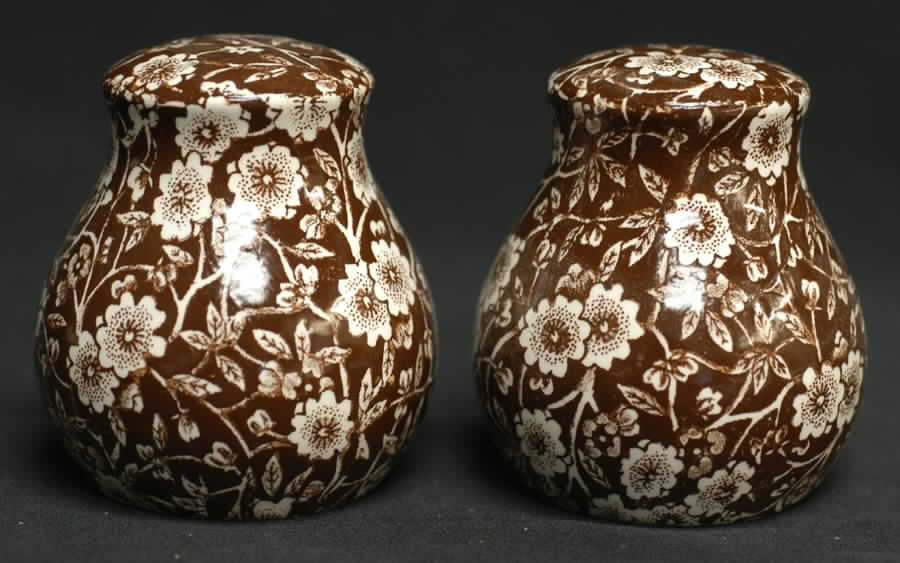 Calico Brown Salt & Pepper Set by Staffordshire-1