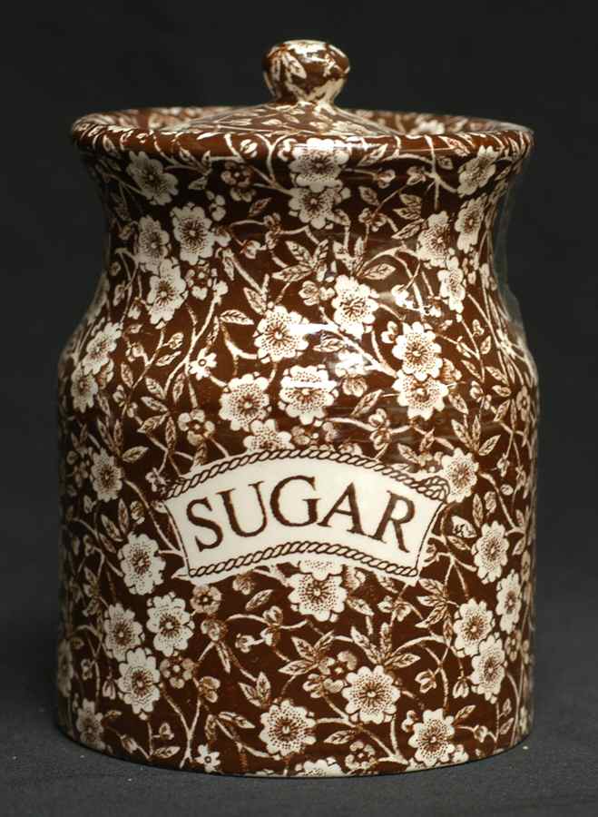 Calico Brown Sugar Canister & Lid by Staffordshire-1