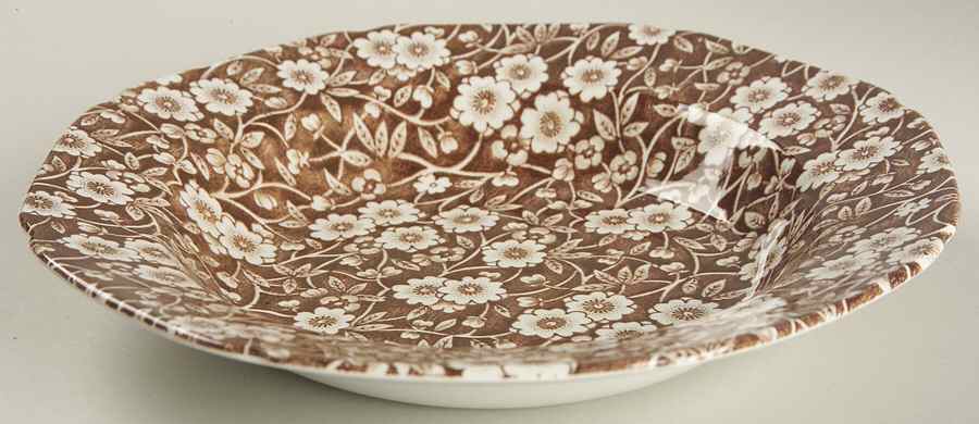 Calico Brown Rim Soup Bowl by Staffordshire-1
