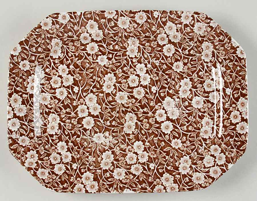 Calico Brown 11" Oval Serving Platter by Staffordshire-1
