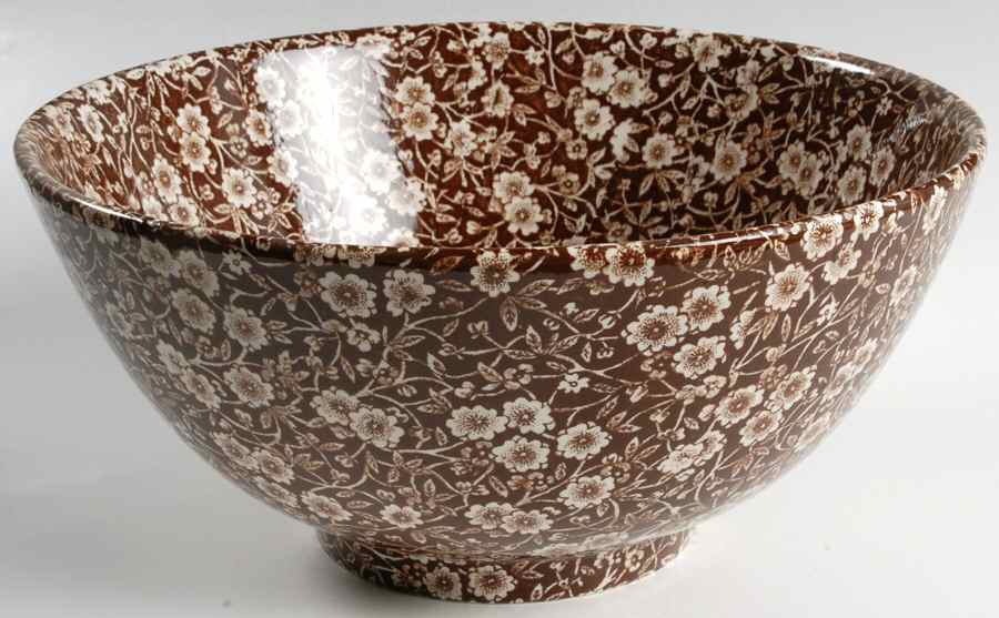 Calico Brown 11" Chinese Bowl by Staffordshire-1