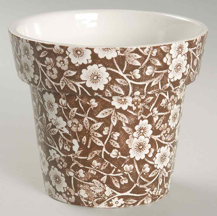 Calico Brown 3" Flower Pot by Staffordshire-1