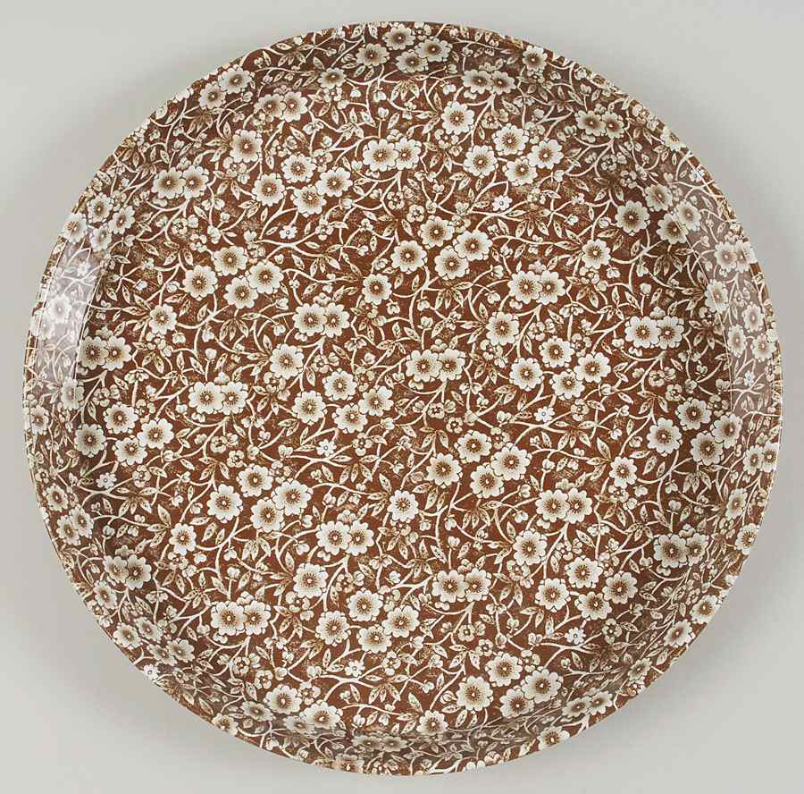 Calico Brown 11" Round Metal Tray by Staffordshire-1