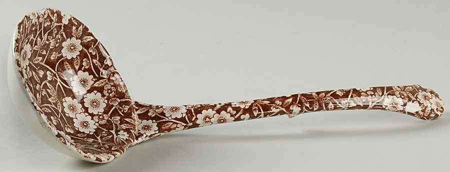 Calico Brown Tureen Ladle by Staffordshire-1