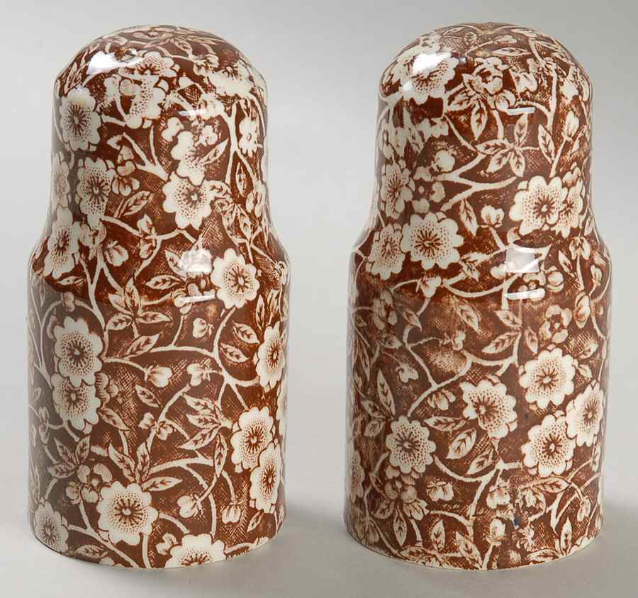 Calico Brown Salt & Pepper Set by Staffordshire-1