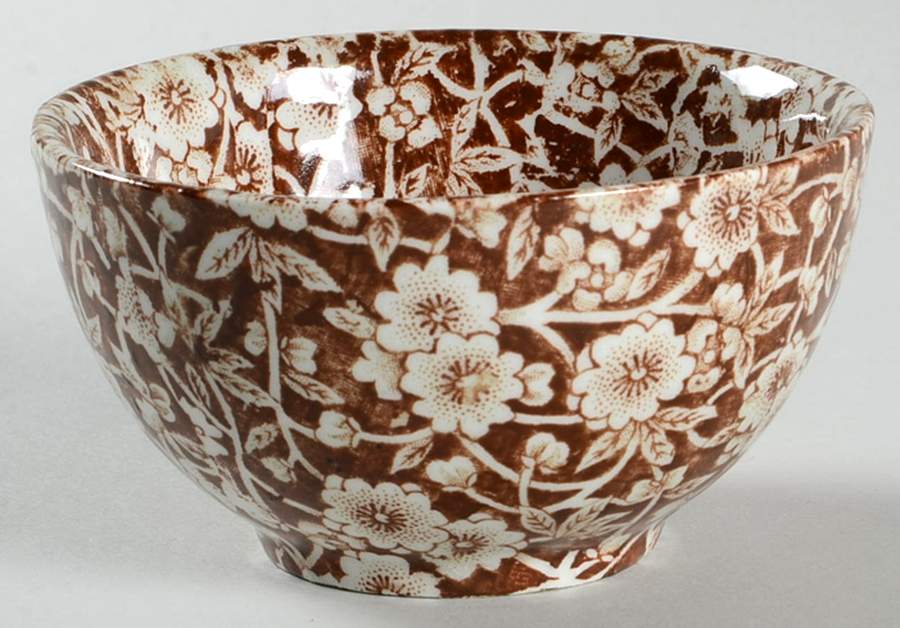 Calico Brown Mini Open Sugar Bowl by Staffordshire-1