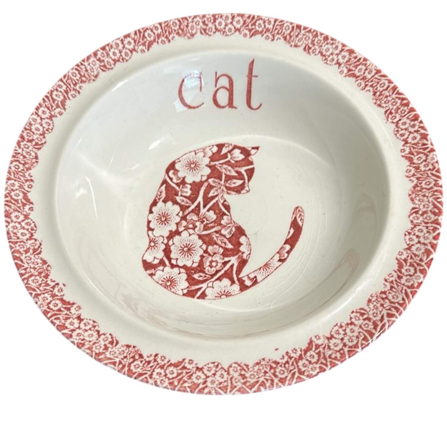 Calico Red Pet Bowl by Staffordshire-1