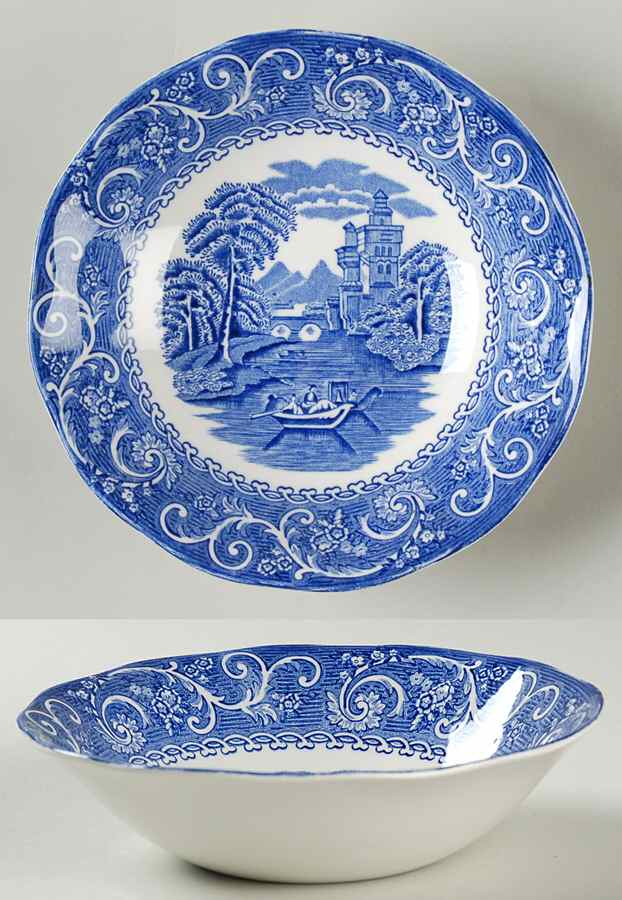 Canterbury Blue Coupe Cereal Bowl by Staffordshire-1