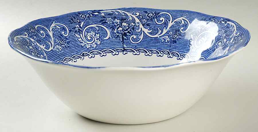 Canterbury Blue 8" Round Vegetable Bowl by Staffordshire-1